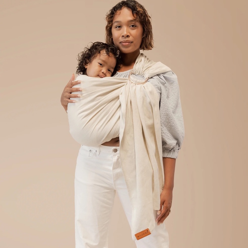 Wildbird Linen 74” Ring Sling in Sparrow
